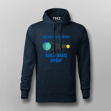 Funny Science Hoodie for Men - The Earth's Rotation Humor Tee