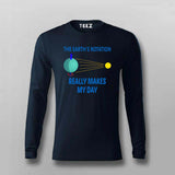 Funny Science T-Shirt for Men - The Earth's Rotation Humor Tee