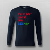 I'm Silently Judging Your Code T-Shirt For Men - Funny Programmer