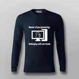 Master of Purrgramming T-Shirt For Men - For Cat-Loving Coders