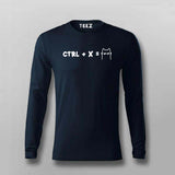 "Ctrl + X = Shortcat" Funny Men's T-Shirt for Cat Lovers