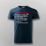 6 Stages of Debugging T-Shirt For Men – Funny Programmer