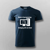 Master of Purrgramming T-Shirt For Men - For Cat-Loving Coders