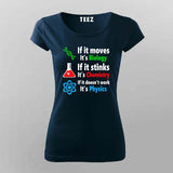 Biology Chemistry Physics T-Shirt For Women - Science Lover Tee