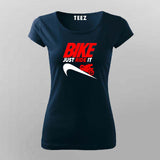 Bike Ride T-Shirt For Women - Speed & Adventure for Riders