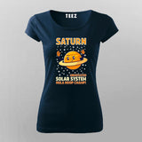 Saturn Undefeated Solar System Hula Hoop Champ T-Shirt For Women