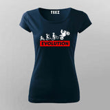 Bike Evolution T-Shirt For Women - Biker's Journey