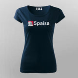 5paisa Logo T-Shirt For Women- Invest in Style