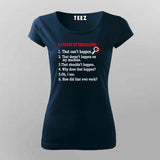 6 Stages of Debugging T-Shirt For Women – Funny Programmer