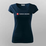 Turkish Airlines Logo T-Shirt For Women