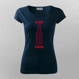 Beer Maze T-Shirt for Women – Fun Drinking Puzzle Tee India