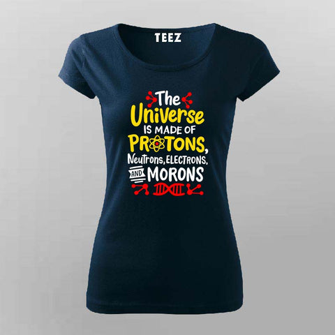 Universe & Protons Science T-Shirt For Women - Geeky & Fun