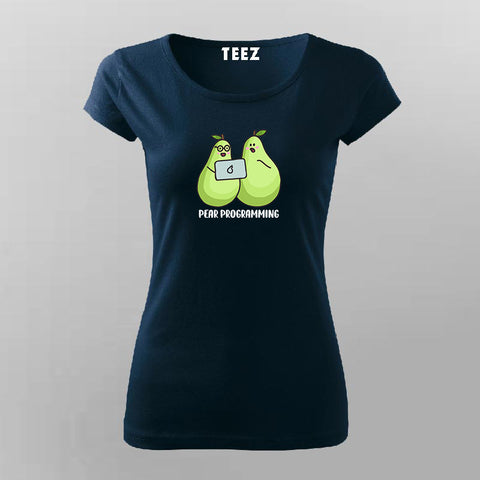 Pear Programming T-Shirt for Women | Funny Coding Tee