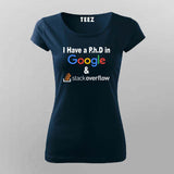 Google & Stack Overflow T-Shirt For Women - Funny Coder