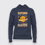 Saturn Undefeated Solar System Hula Hoop Champ Hoodie For Women