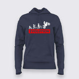 Bike Evolution Hoodie For Women - Biker's Journey