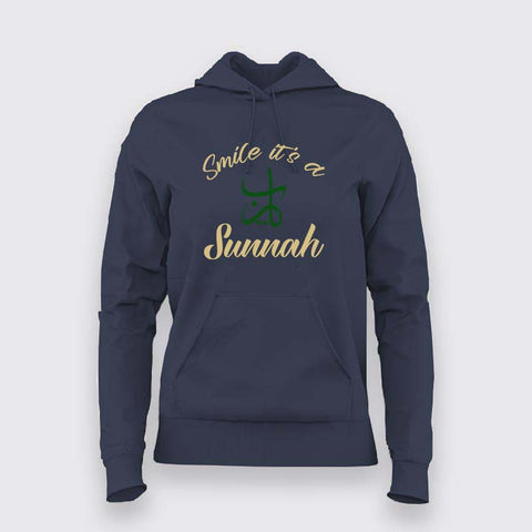 Smile It’s a Sunnah Hoodie for Women - Celebrate Faith with Style