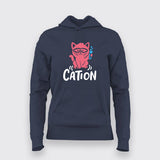 Funny Chemistry Cat Hoodie For Women | Cation Science