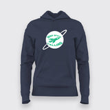 deep space calling Navy Hoodie For Women