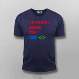 I'm Silently Judging Your Code T-Shirt For Men - Funny Programmer