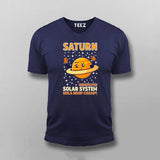 Saturn Undefeated Solar System Hula Hoop Champ T-Shirt For Men