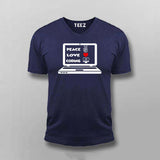 Peace Love Coding T-Shirt For Men – Programmer’s Essential Wear