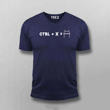 "Ctrl + X = Shortcat" Funny Men's T-Shirt for Cat Lovers