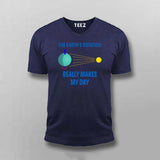 Funny Science T-Shirt for Men - The Earth's Rotation Humor Tee