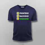 Frontend, Backend, Weekend T-Shirt For Men – Funny Developer