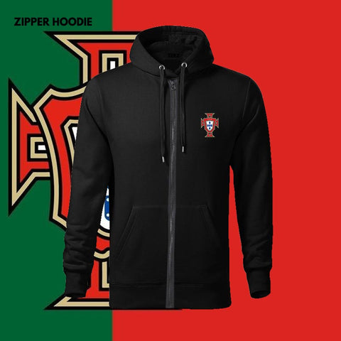 Portugal-black-zipper-hoodie