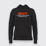 Quality Conflict Women Hoodie - Programmers vs. Testers by Teez