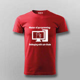 Master of Purrgramming T-Shirt For Men - For Cat-Loving Coders