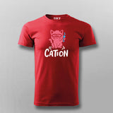 Funny Chemistry Cat T-Shirt For Men | Cation Science