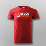 Stuck Overflow T-Shirt For Men – Funny Programmer & Developer