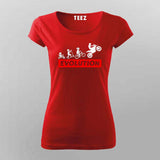 Bike Evolution T-Shirt For Women - Biker's Journey