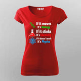 Biology Chemistry Physics T-Shirt For Women - Science Lover Tee