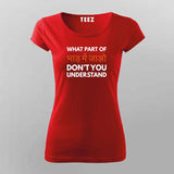 "Bhaad Mein Jao" T-Shirt For Women - Bold and Funny