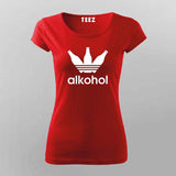 Alkohol T-Shirt for Women – Fun Beer Lover Tee Online India