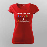 Google & Stack Overflow T-Shirt For Women - Funny Coder