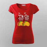 Ta Co Chemistry Pun T-Shirt For Women - Funny Science & Food