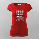 Software Engineer Funny T-Shirt for Women - Funny Coder Tee