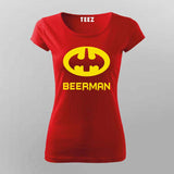 Beerman T-Shirt for Women – Funny Beer Lover Tee Online India