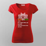 mumbaikar red Half Sleeve T Shirt For Women