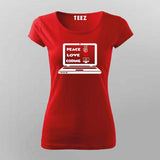 Peace Love Coding T-Shirt For Women – Programmer’s Essential Wear