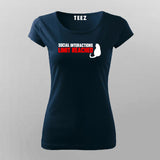 Social Interactions Limit Reached Women Tee - Introvert's Essential by Teez