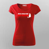 Social Interactions Limit Reached Women Tee - Introvert's Essential by Teez