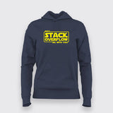 May Stackoverflow be with you funny Programming Stack Overflow T-shirt for Women.