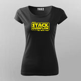 May Stackoverflow be with you funny Programming Stack Overflow T-shirt for Women.