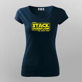 May Stackoverflow be with you funny Programming Stack Overflow T-shirt for Women.