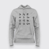 Tamil Vowels Uyir Ezhuthukkal Women's Hoodie - Proud Tamil Wear by Teez